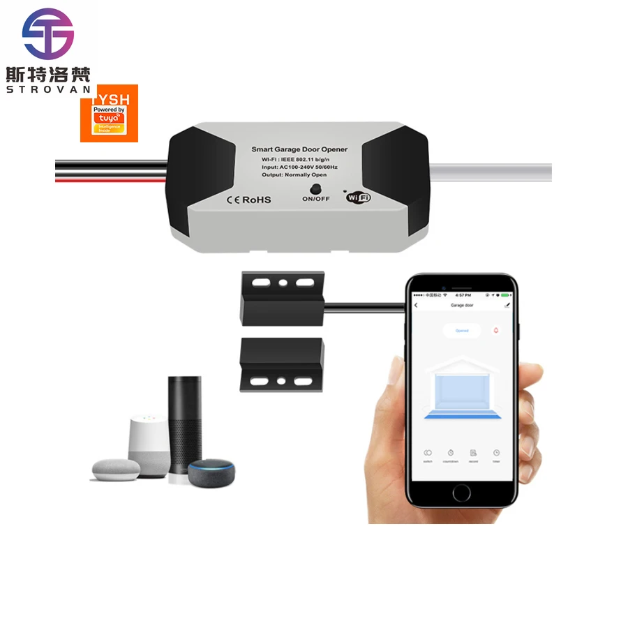 STLF Tuya Smart Garage Gate Door Wifi Opener App Control Wifi Controller for Gate Opener