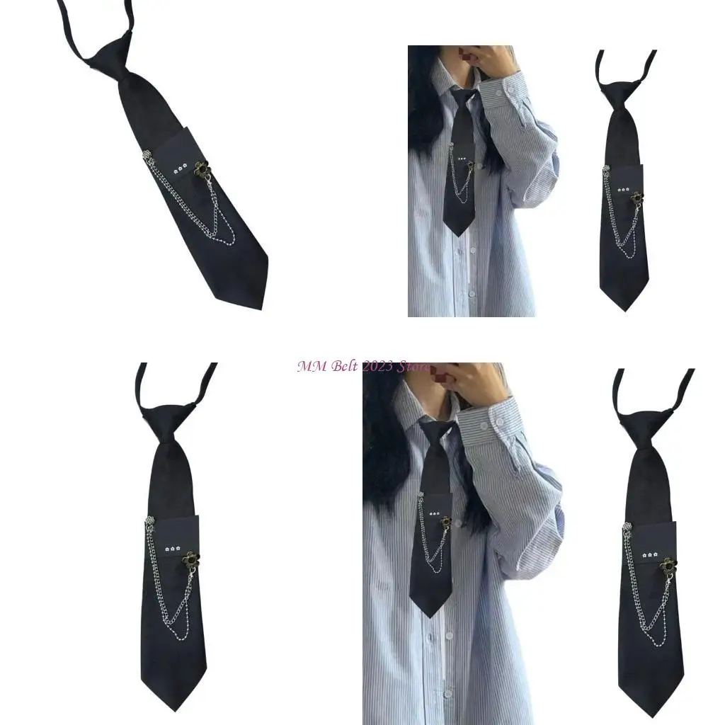 49ME Cool Styles Chain Decors Tie Adjustable Neck Tie for School Event Party Gathering
49ME Cool Styles Chain Decors Tie Adjustable Neck Tie for School Event Party Gathering