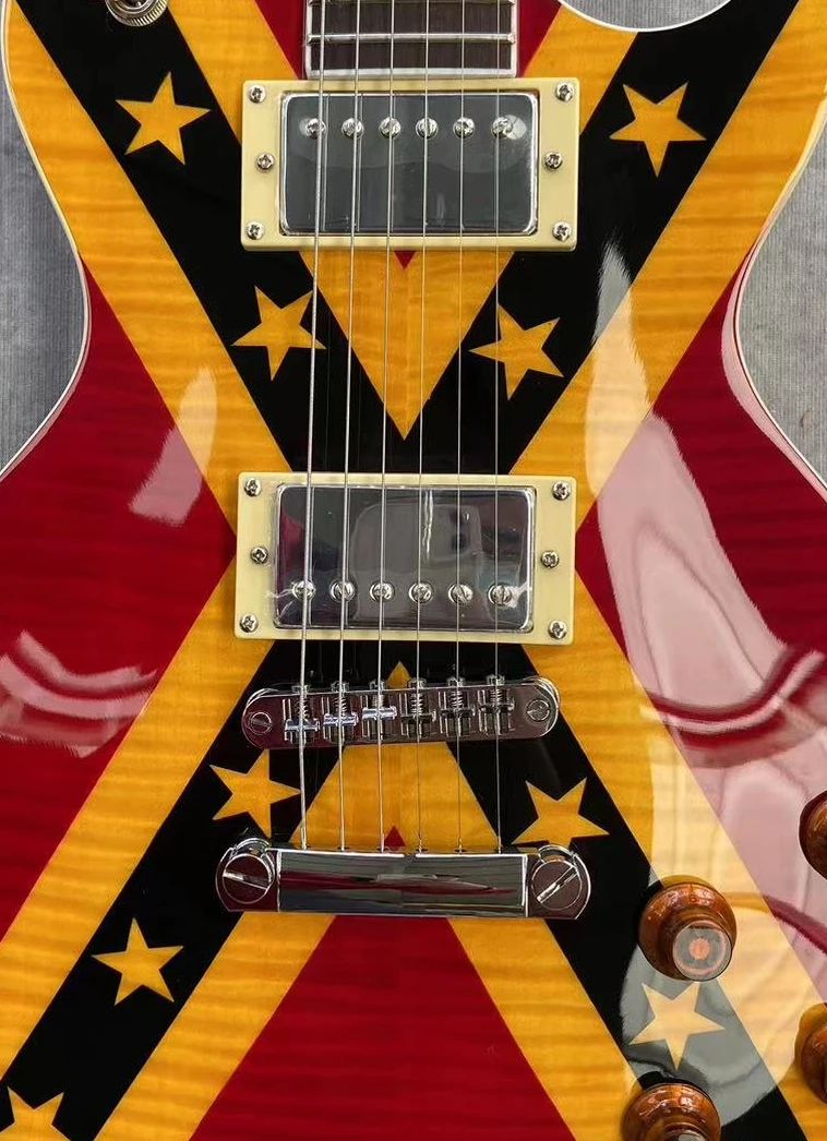 2026.have logo Electric guitar, Water transfer flag painting, Made in China, custom
2026.have logo Electric guitar, Water transfer flag painting, Made in China, custom