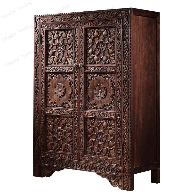 New Chinese Style Solid Wood Vintage Entryway Entryway Cabinet, Living Room Furniture Storage Shoe Cabinet
New Chinese Style Solid Wood Vintage Entryway Entryway Cabinet, Living Room Furniture Storage Shoe Cabinet