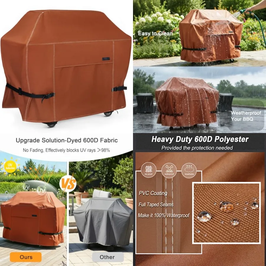 BBQ Grill Cover 56 inch Heavy Duty Waterproof Outdoor 2-3 Burners Gas Grill Cover for Outside Weber, Char-Broil, Brinkmann, Nex
BBQ Grill Cover 56 inch Heavy Duty Waterproof Outdoor 2-3 Burners Gas Grill Cover for Outside Weber, Char-Broil, Brinkmann, Nex