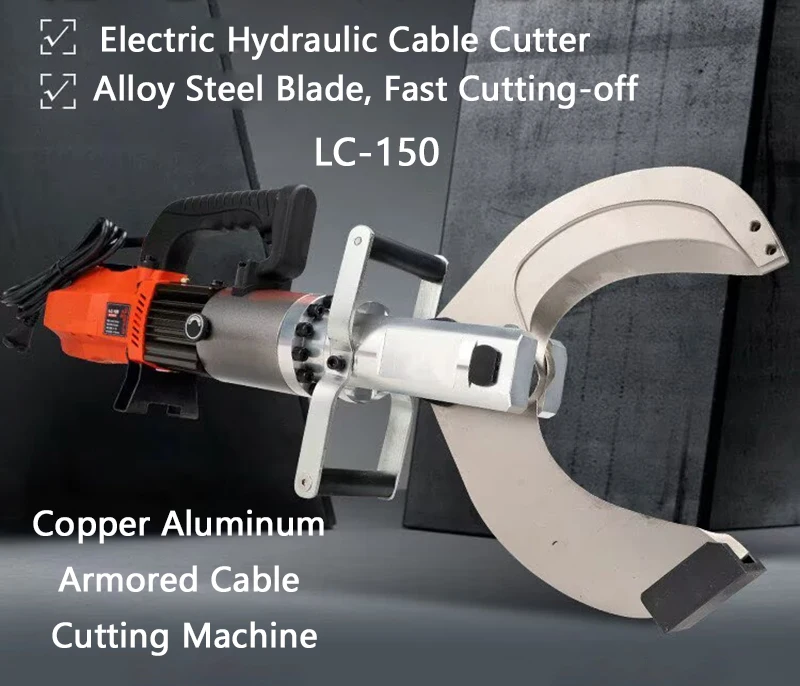 LC-150 High Power Brushless Motor Electric Hydraulic Cable Cutter Copper Aluminum Armored Cable Cutting and Recycling Machine
LC-150 High Power Brushless Motor Electric Hydraulic Cable Cutter Copper Aluminum Armored Cable Cutting and Recycling Machine