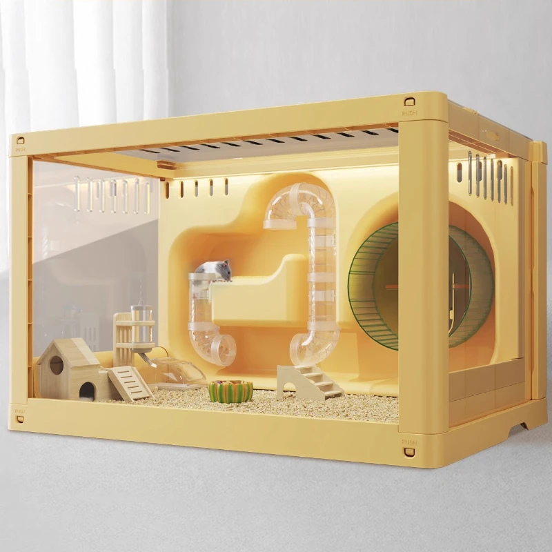 Spacious Hamster Cage, Panoramic Rodent Habitat, Transparent Gerbil Mansion, D.I.Y Multi-Level Escape-Proof Design
Spacious Hamster Cage, Panoramic Rodent Habitat, Transparent Gerbil Mansion, D.I.Y Multi-Level Escape-Proof Design