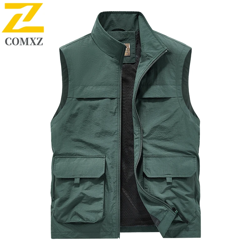 Men Casual Vest Spring and Autumn New Loose Breathable Multi Pocket Workwear Stand Collar Vest Outdoor Fishing Camping Waistcoat
Men Casual Vest Spring and Autumn New Loose Breathable Multi Pocket Workwear Stand Collar Vest Outdoor Fishing Camping Waistcoat