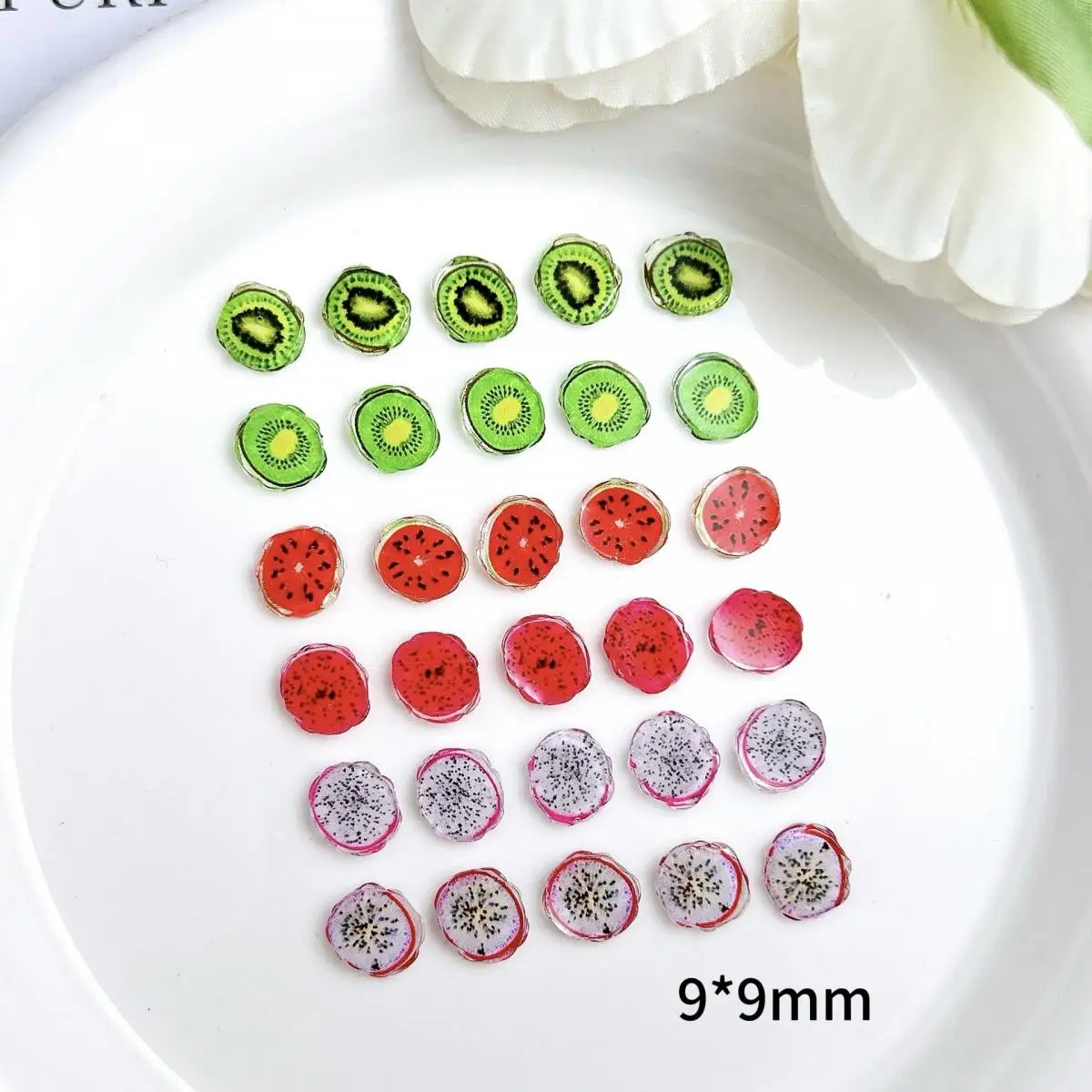 Random Mixed Resin Fruit Slices Nail Art Decoration Kawaii Kiwi Watermelon Dragon Fruit Nail Charms Supplies For Manicure DIY
Random Mixed Resin Fruit Slices Nail Art Decoration Kawaii Kiwi Watermelon Dragon Fruit Nail Charms Supplies For Manicure DIY