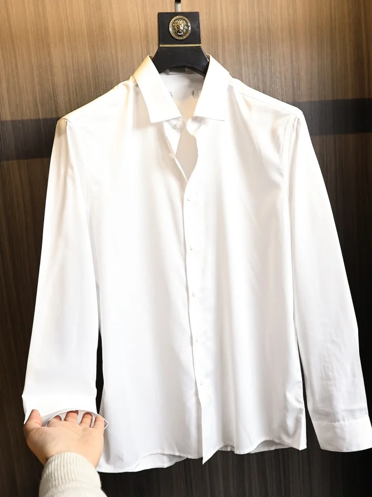 Busin Faion Long Sve irt Men's Thin Breathable Skin-friendly Point Collar Spring Summer irt H Fly Cow Goods
Busin Faion Long Sve irt Men's Thin Breathable Skin-friendly Point Collar Spring Summer irt H Fly Cow Goods