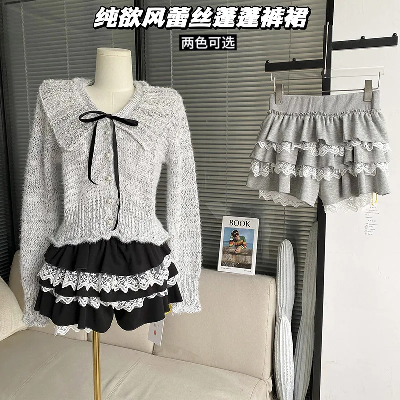 Lace Ruffles Women High Waist Tutu A-line Skirt Black Cake Skirts Elastic Waist Sweet Cute Preppy Style Fashion Short Skirt
Lace Ruffles Women High Waist Tutu A-line Skirt Black Cake Skirts Elastic Waist Sweet Cute Preppy Style Fashion Short Skirt