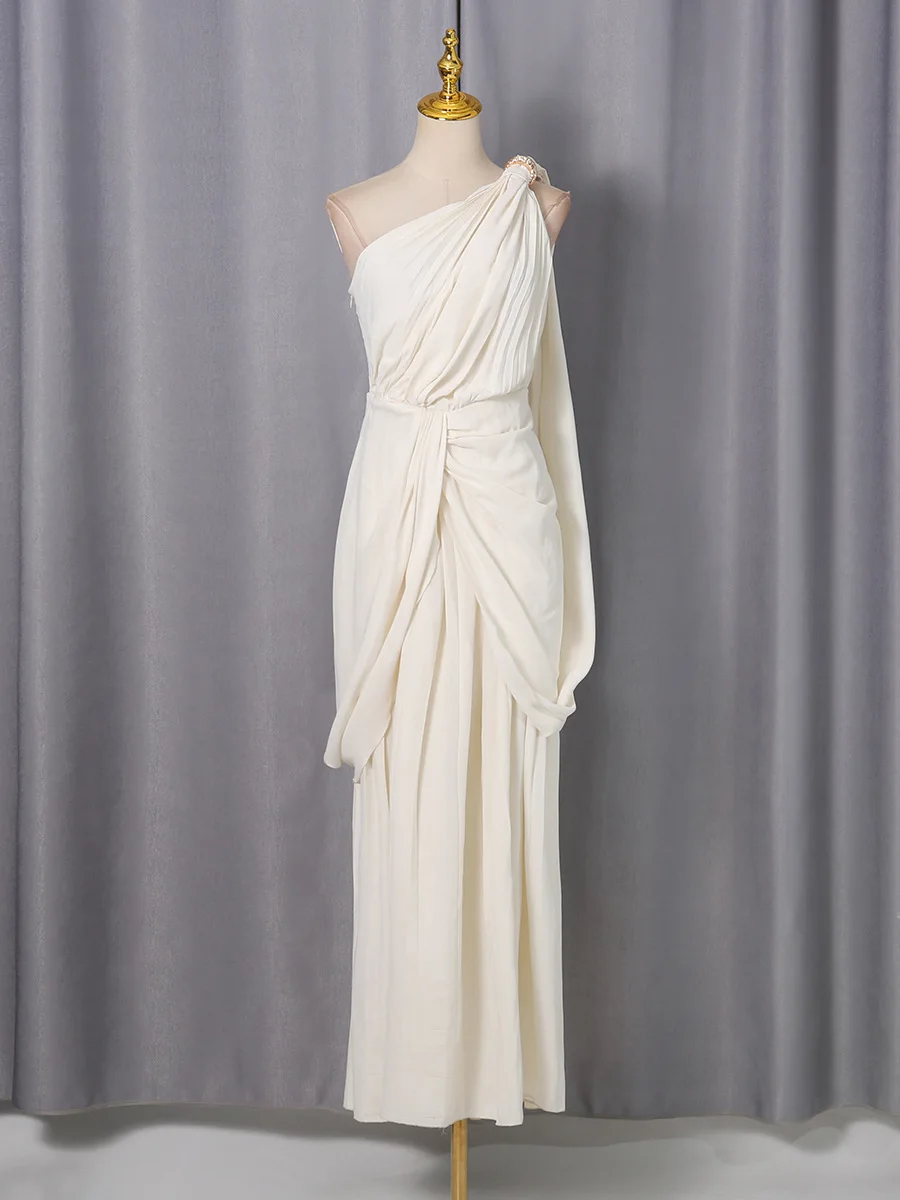 Retro Style Muse Goddess Suspender Waist Cinched Pleated Slit Dress Long Dress 2026 Summer New Women's Dress
Retro Style Muse Goddess Suspender Waist Cinched Pleated Slit Dress Long Dress 2026 Summer New Women's Dress