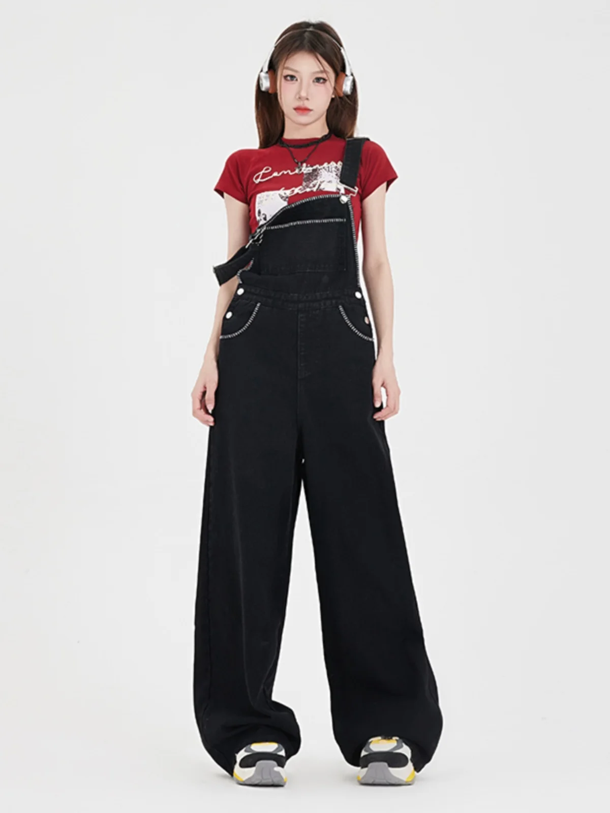 MGHG High Waist Black Denim Overalls Women's Spring Autumn New Style Wide Leg Jeans Pants Versatile Slimming One-Piece Suit
MGHG High Waist Black Denim Overalls Women's Spring Autumn New Style Wide Leg Jeans Pants Versatile Slimming One-Piece Suit