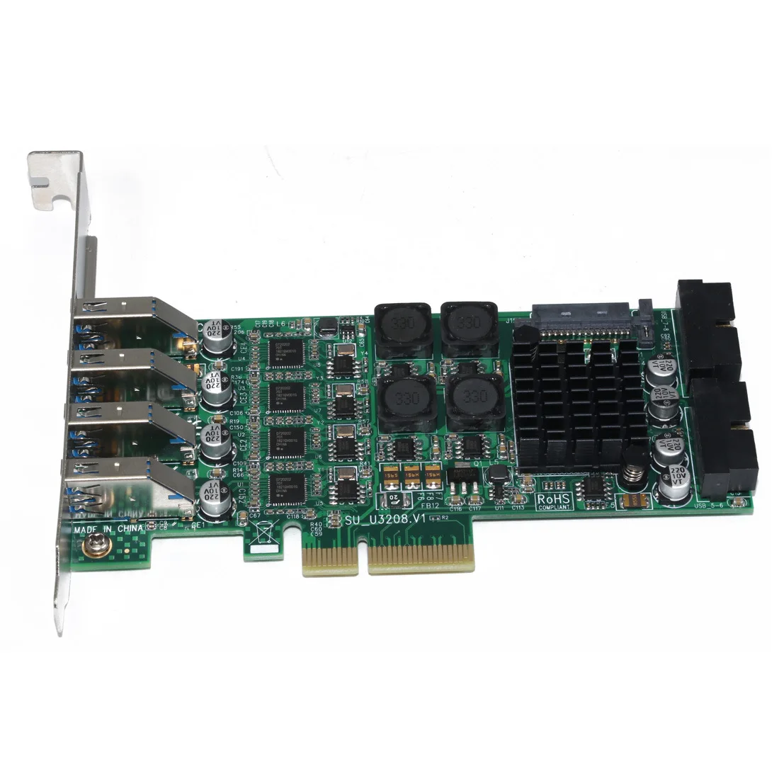 Плата расширения PCI-E к USB 3,0, Автономная 4-канальная Плата расширения USB3.0, 8-портовая Серверная промышленная камера NEC
Плата расширения PCI-E к USB 3,0, Автономная 4-канальная Плата расширения USB3.0, 8-портовая Серверная промышленная камера NEC