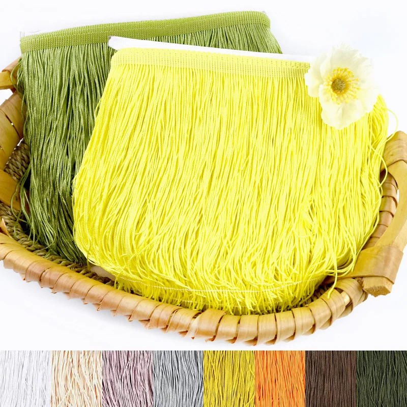 5/10Y 20cm Polyester Tassel Fringe Boots Bag Decor Trim Lace Ribbon Clothes Curtain Latin Dress Trimming DIY Sewing Accessories
5/10Y 20cm Polyester Tassel Fringe Boots Bag Decor Trim Lace Ribbon Clothes Curtain Latin Dress Trimming DIY Sewing Accessories