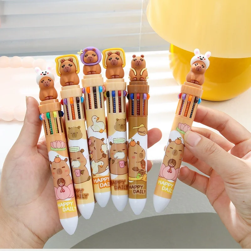 18/36PCS CREATIVE CAPYBARA 10 цветов шариковая ручка милые пресс-шариковые ручки школьные канцелярские принадлежности подарок
18/36PCS CREATIVE CAPYBARA 10 цветов шариковая ручка милые пресс-шариковые ручки школьные канцелярские принадлежности подарок