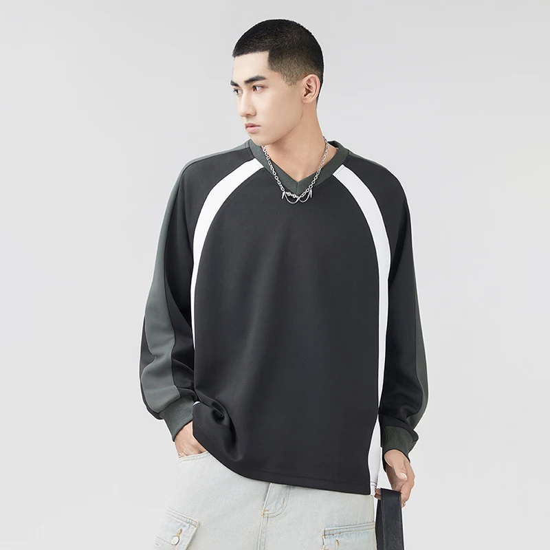 Американские ретро уличные толстовки с v-образным вырезом, мужские шикарные пуловеры контрастного цвета Y2K, мужские осенние популярные лоскутные джемперы
Американские ретро уличные толстовки с v-образным вырезом, мужские шикарные пуловеры контрастного цвета Y2K, мужские осенние популярные лоскутные джемперы