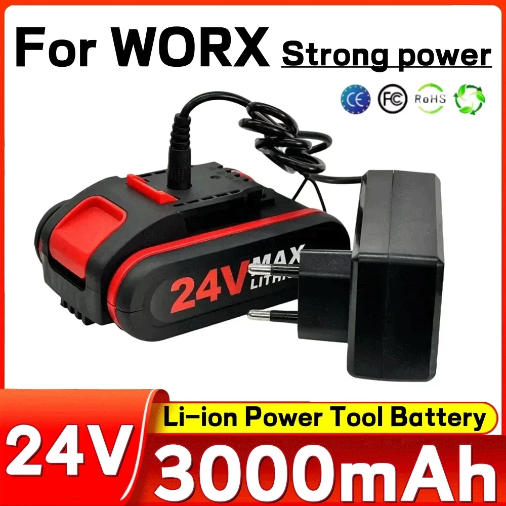 24v For Worx 3000mAh Cordless Rechargeable Batteries Replacement Parts, Impact Drills, Electric Scissors Electric Saws, 24V
24v For Worx 3000mAh Cordless Rechargeable Batteries Replacement Parts, Impact Drills, Electric Scissors Electric Saws, 24V