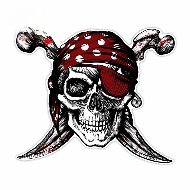 JPCT Cool Pirate Skull Happy Roger Decal Used for Motorcycle, Helmet, Window Waterproof Cover Scratch Vinyl 13cmx11.2cm
JPCT Cool Pirate Skull Happy Roger Decal Used for Motorcycle, Helmet, Window Waterproof Cover Scratch Vinyl 13cmx11.2cm