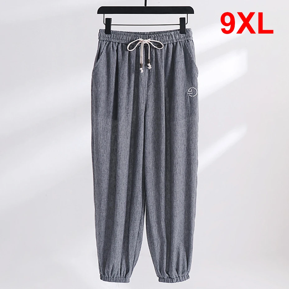 Linen Pants Men Plus Size Linen Joggers Pants Plus Size 9XL Summer Baggy Trousers Male Solid Color Bottom Big Size 9XL
Linen Pants Men Plus Size Linen Joggers Pants Plus Size 9XL Summer Baggy Trousers Male Solid Color Bottom Big Size 9XL