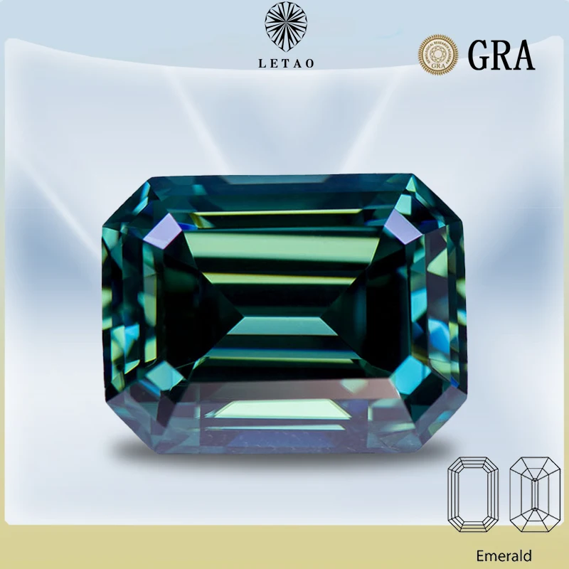Moissanite Gemstone Emerald Cut Primary Color Green Lab Grown Diamond Charms Woman Advanced Jewelry Making with GRA Certificate
Moissanite Gemstone Emerald Cut Primary Color Green Lab Grown Diamond Charms Woman Advanced Jewelry Making with GRA Certificate
