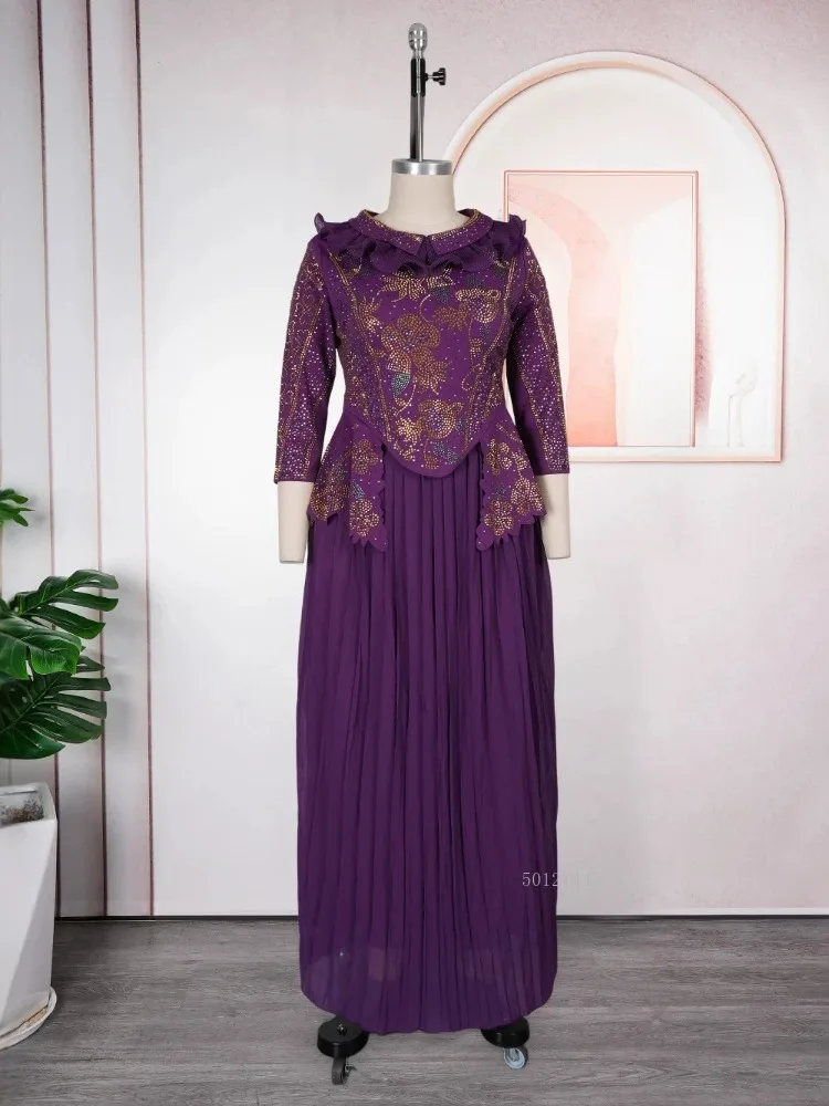 Elegant Women Party Long Dresses Chiffon Pleated Maxi Robe Birthday Wedding Evening Gown Dubai African Clothing Diamond Dress
Elegant Women Party Long Dresses Chiffon Pleated Maxi Robe Birthday Wedding Evening Gown Dubai African Clothing Diamond Dress