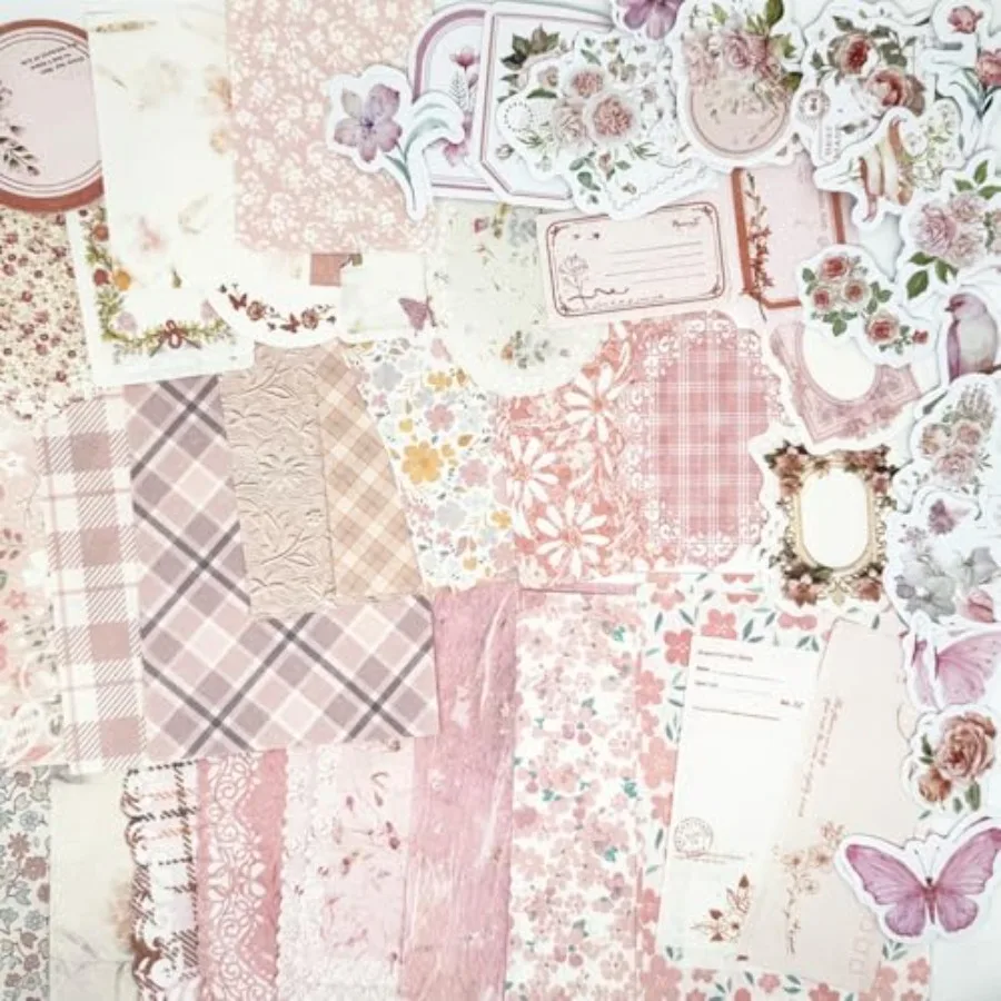 100PCS Vintage Floral Scrapbook Paper, Textured Paper Assorted Set, Special Papers Label Stickers for Junk Journal Diary Journa
100PCS Vintage Floral Scrapbook Paper, Textured Paper Assorted Set, Special Papers Label Stickers for Junk Journal Diary Journa