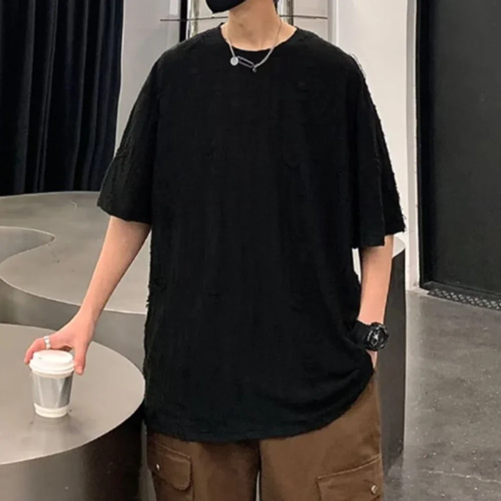 Loose Fit Short Sleeve Top Casual Casual Fashion Top Distressed Ripped Shirt Brand New Condition Daily Casual Top
Loose Fit Short Sleeve Top Casual Casual Fashion Top Distressed Ripped Shirt Brand New Condition Daily Casual Top
