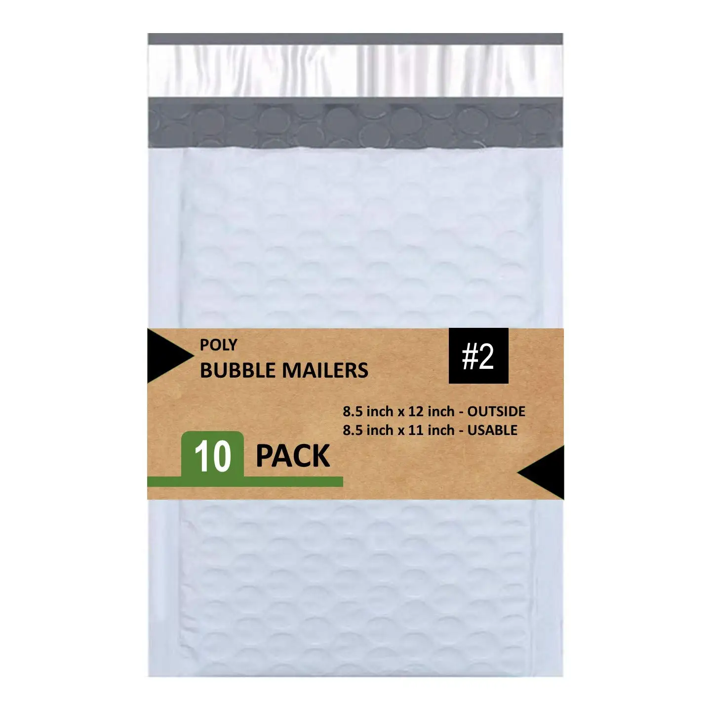 Waterproof Padded Poly Bubble Mailers, 8.5x12in, 10 Pack, White
Waterproof Padded Poly Bubble Mailers, 8.5x12in, 10 Pack, White