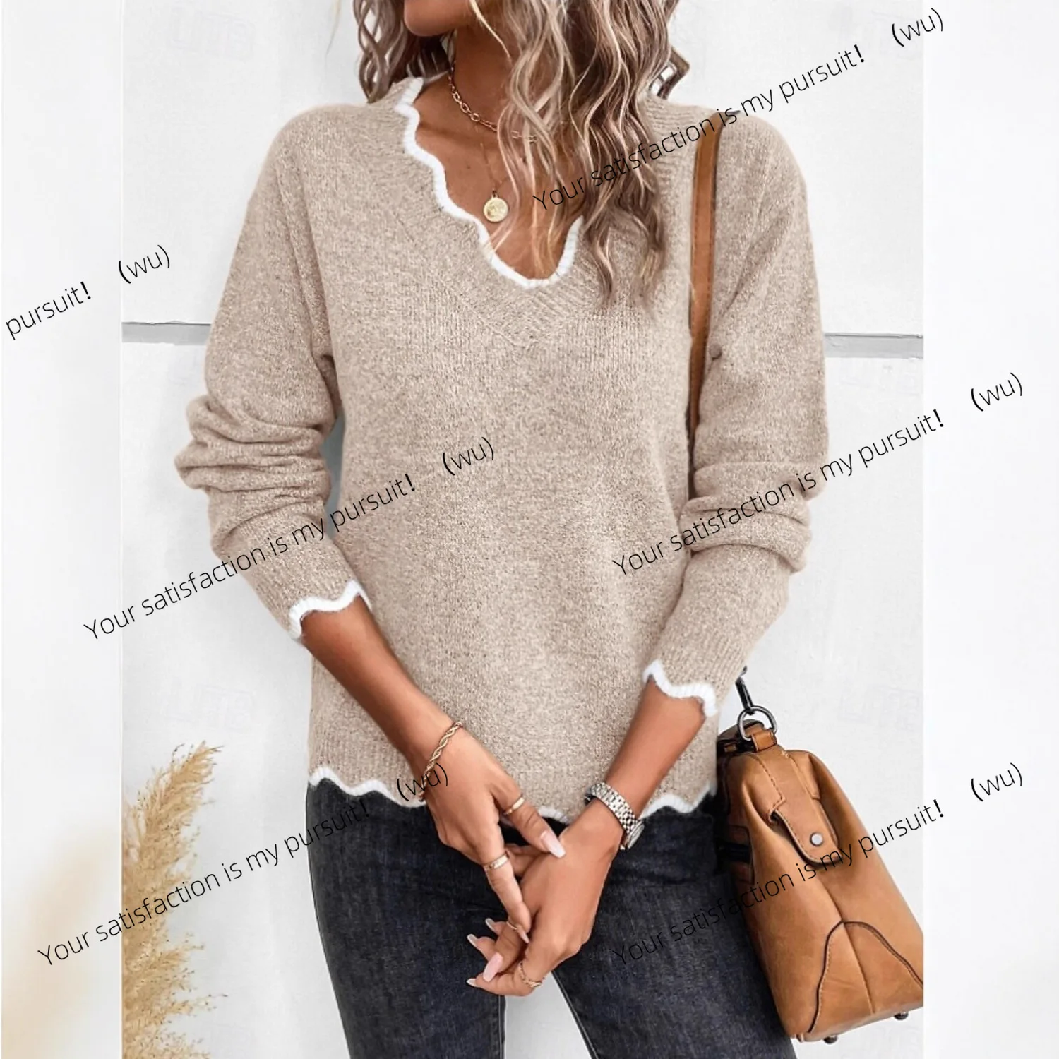 Autumn and winter new hollow long-sleeved knitted sweater women's loose top knitted sweater
Autumn and winter new hollow long-sleeved knitted sweater women's loose top knitted sweater