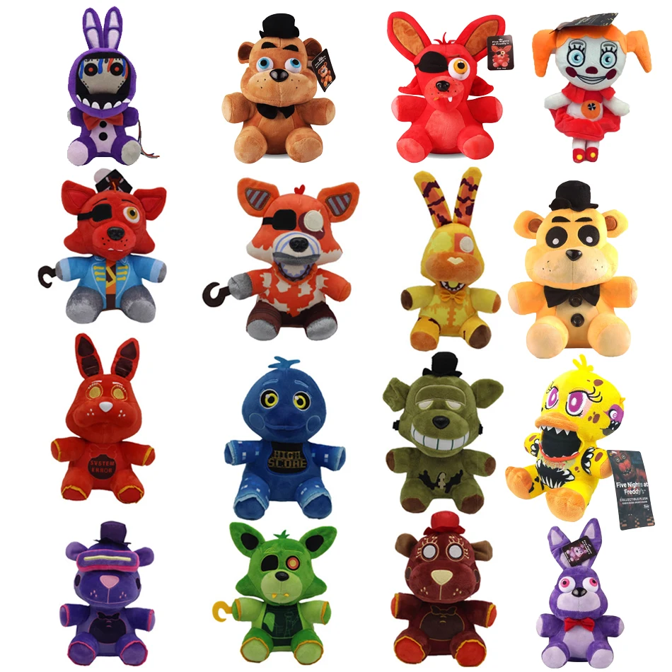 Новая плюшевая игрушка Фредди из FNAF, 18 см, мягкие игрушки-животные, медведь, кролик, игрушки FNAF, подарок на день рождения, Рождество для детей
Новая плюшевая игрушка Фредди из FNAF, 18 см, мягкие игрушки-животные, медведь, кролик, игрушки FNAF, подарок на день рождения, Рождество для детей