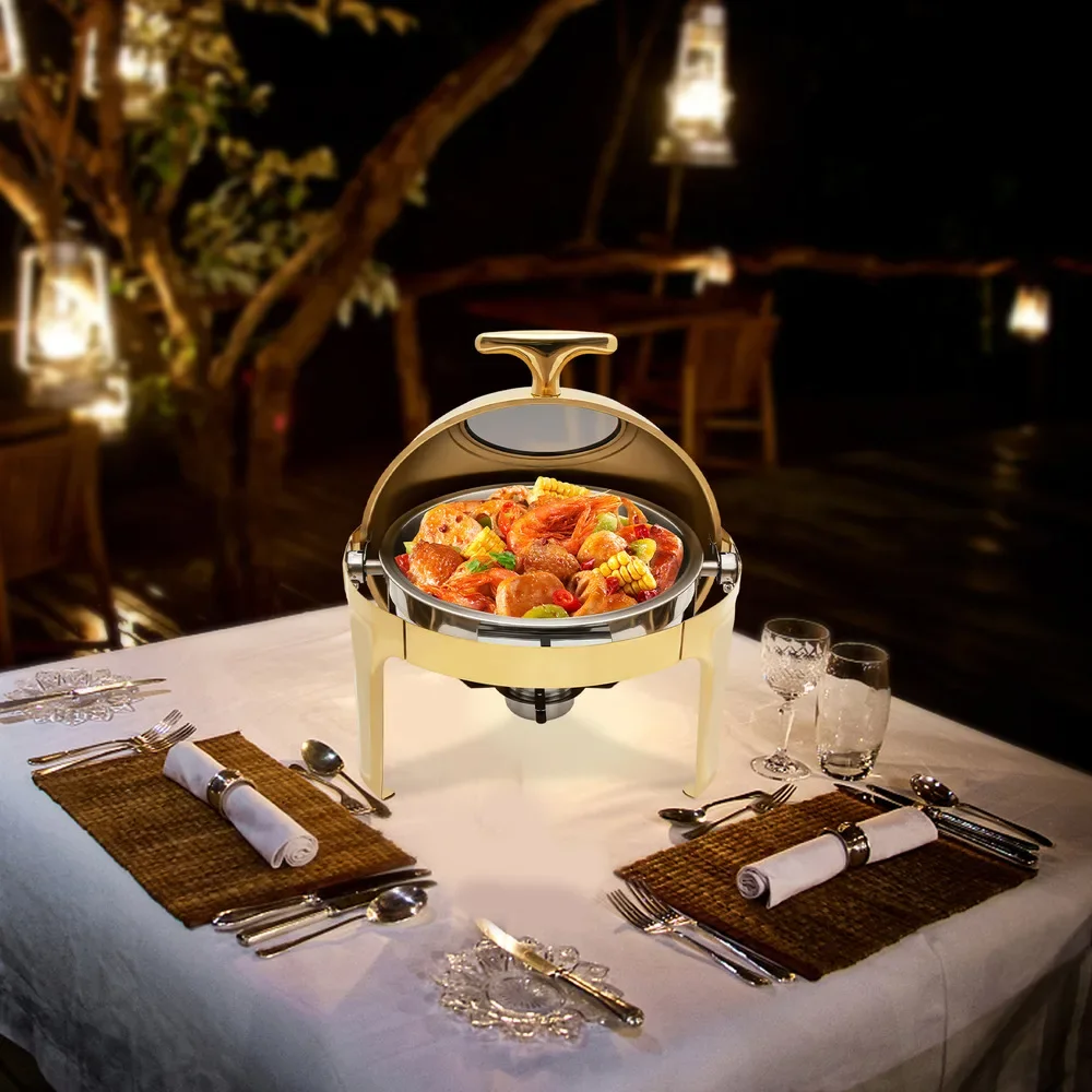 Круглая настольная жаровня Bymaocar, нержавеющая сталь 90 ° /180 ° Открывающиеся грелки для буфет с видимой крышкой и утолщенными ножками
Круглая настольная жаровня Bymaocar, нержавеющая сталь 90 ° /180 ° Открывающиеся грелки для буфет с видимой крышкой и утолщенными ножками