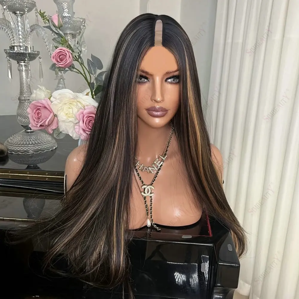Long Silk Straight Light Hony Brown Hightlight1x4Size U Part Wig Real Human Hair for Women Glueless Clip-in V Part Wig Easy Wear
Long Silk Straight Light Hony Brown Hightlight1x4Size U Part Wig Real Human Hair for Women Glueless Clip-in V Part Wig Easy Wear