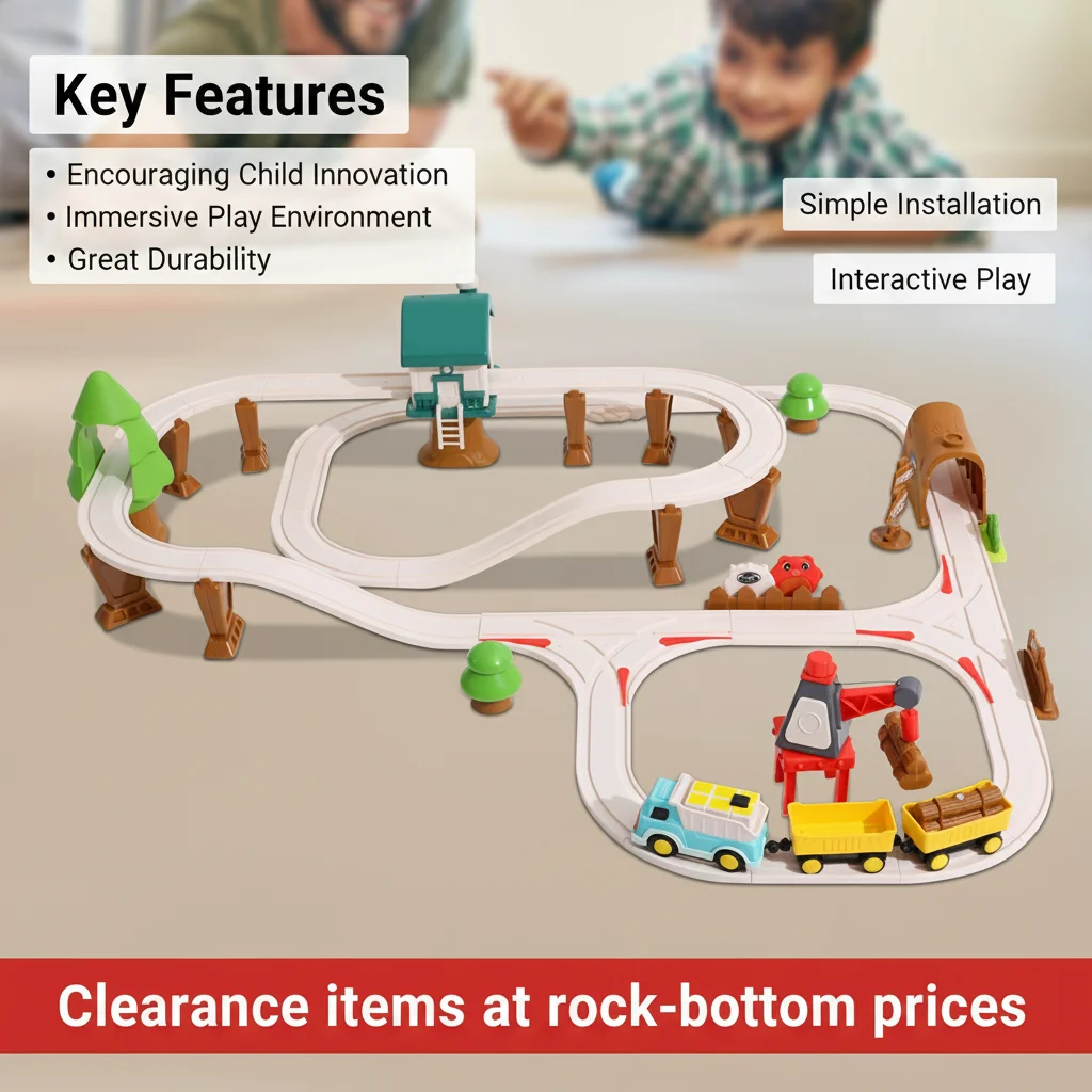 Giant City Track Truck Set Magnetic Train Toy with Lights Battery Powered Railway Playset with 62pcs Tracks Accessories for Kids Educational Game Gift
Giant City Track Truck Set Magnetic Train Toy with Lights Battery Powered Railway Playset with 62pcs Tracks Accessories for Kids Educational Game Gift