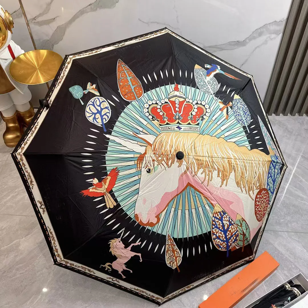 Designer parasol triple folding automatic sunscreen luxury UV protection sun umbrella dual-purpose umbrella gift umbrella
Designer parasol triple folding automatic sunscreen luxury UV protection sun umbrella dual-purpose umbrella gift umbrella