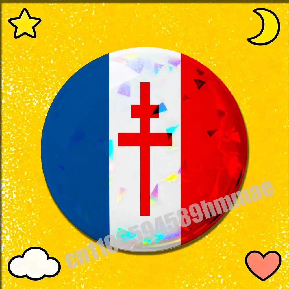 For French Lorraine Cross Flag Emblem Round Pins Insignia Badge Cover Ornament 32mm Brooch Button Cosplay
For French Lorraine Cross Flag Emblem Round Pins Insignia Badge Cover Ornament 32mm Brooch Button Cosplay