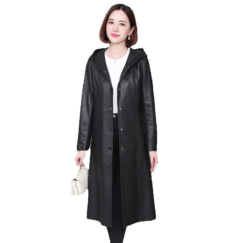 Spring New Genuine Leather Coat Women's Long Sheepskin Wind Coat Coat Hooded Fur Fashion Loose
Spring New Genuine Leather Coat Women's Long Sheepskin Wind Coat Coat Hooded Fur Fashion Loose