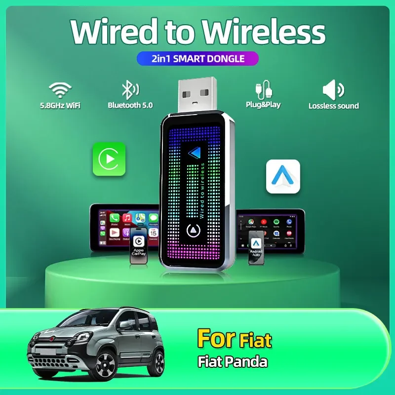 Wireless Carplay AI Box Android Auto Plug And Play Applicable To Convert Original Car Wired Carplay To Wireless For Fiat Panda
Wireless Carplay AI Box Android Auto Plug And Play Applicable To Convert Original Car Wired Carplay To Wireless For Fiat Panda