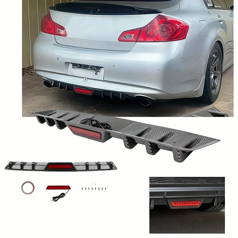 34" Universal Car Rear Bumper Lip with Brake Light, Fit Rear Bumper Diffuser Lip Splitter, Accessories Body Kit
34" Universal Car Rear Bumper Lip with Brake Light, Fit Rear Bumper Diffuser Lip Splitter, Accessories Body Kit