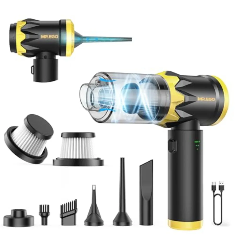 Car Vacuum Portable Cordless 18500Pa Hand Held Vacuum Cleaner and Air Duster 4-in-1 Mini Vacuum with Multi-Nozzles for Small Jo
Car Vacuum Portable Cordless 18500Pa Hand Held Vacuum Cleaner and Air Duster 4-in-1 Mini Vacuum with Multi-Nozzles for Small Jo