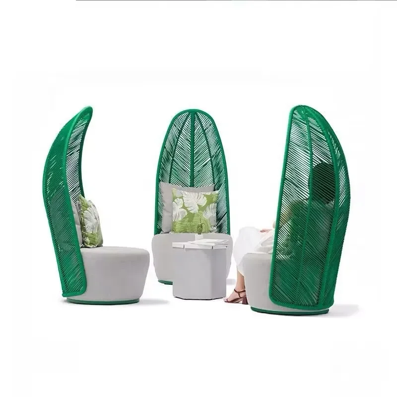 Luxury Customized Outdoor Rattan Furniture Combination Leaf Shape High Backrest Garden Chair and Table for Hotel Courtyard
Luxury Customized Outdoor Rattan Furniture Combination Leaf Shape High Backrest Garden Chair and Table for Hotel Courtyard