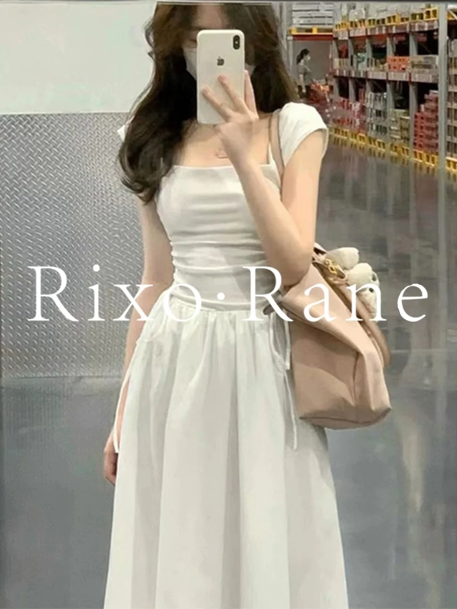 Ele High-End Rixo Rane Women's Slim Fit White Dr Square Collar A-Line Long Skirt Faionable High Waist Wedding Dr
Ele High-End Rixo Rane Women's Slim Fit White Dr Square Collar A-Line Long Skirt Faionable High Waist Wedding Dr