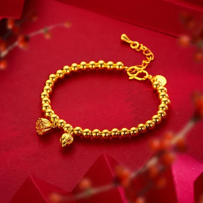 9999 real gold 24K yellow gold Guofeng Two Shihuan Bracelet Lotus Lotus Bracelet
9999 real gold 24K yellow gold Guofeng Two Shihuan Bracelet Lotus Lotus Bracelet