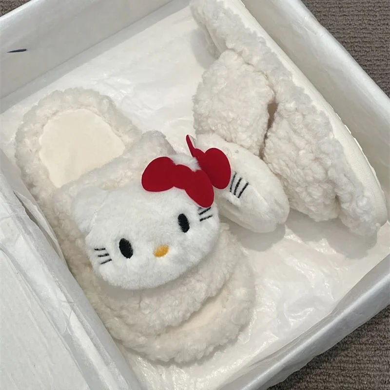 Sanrio плюшевые тапочки Hello Kittys Kawaii милые студенческие осенне-зимние мягкие плюшевые тапочки для спальни Aldult Рождественская обувь для девочек
Sanrio плюшевые тапочки Hello Kittys Kawaii милые студенческие осенне-зимние мягкие плюшевые тапочки для спальни Aldult Рождественская обувь для девочек