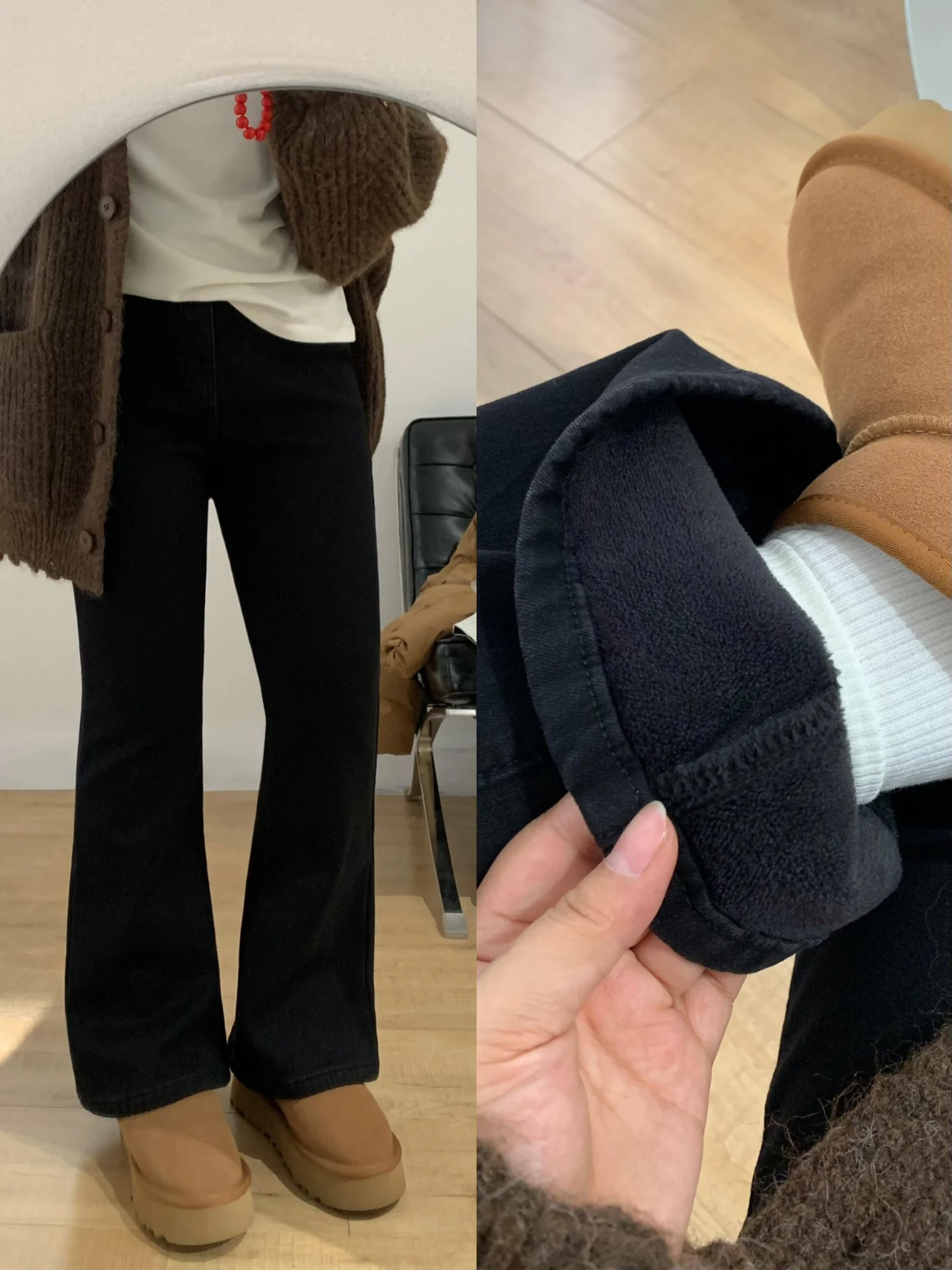 High Waist Flared Jeans Women's Autumn Winter Fleece Lined Loose Slimming Jeans for plus Size Pear Shaped Body Retro Style
High Waist Flared Jeans Women's Autumn Winter Fleece Lined Loose Slimming Jeans for plus Size Pear Shaped Body Retro Style