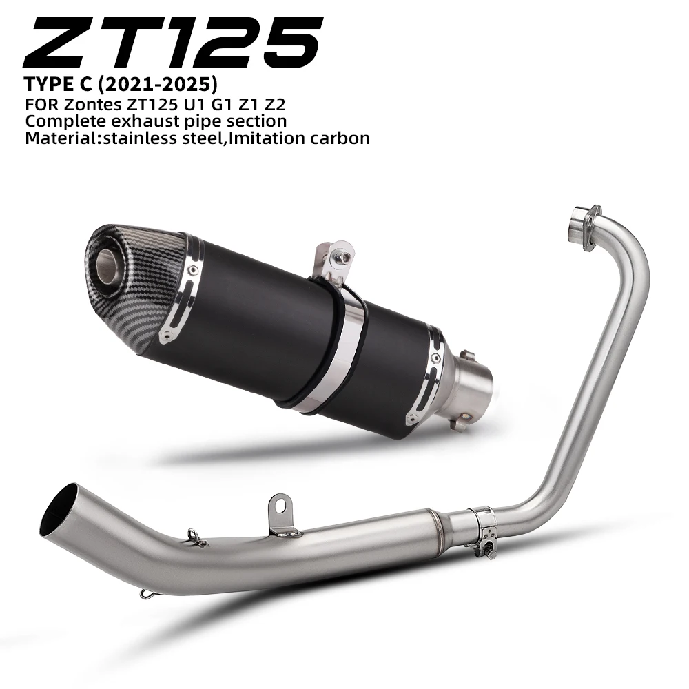 For Zontes ZT125 U1 G1 Z1 Z2 2021-2025 Full System Motorcycle Exhaust Manifold 51MM Connect Muffler with DB Killer
For Zontes ZT125 U1 G1 Z1 Z2 2021-2025 Full System Motorcycle Exhaust Manifold 51MM Connect Muffler with DB Killer