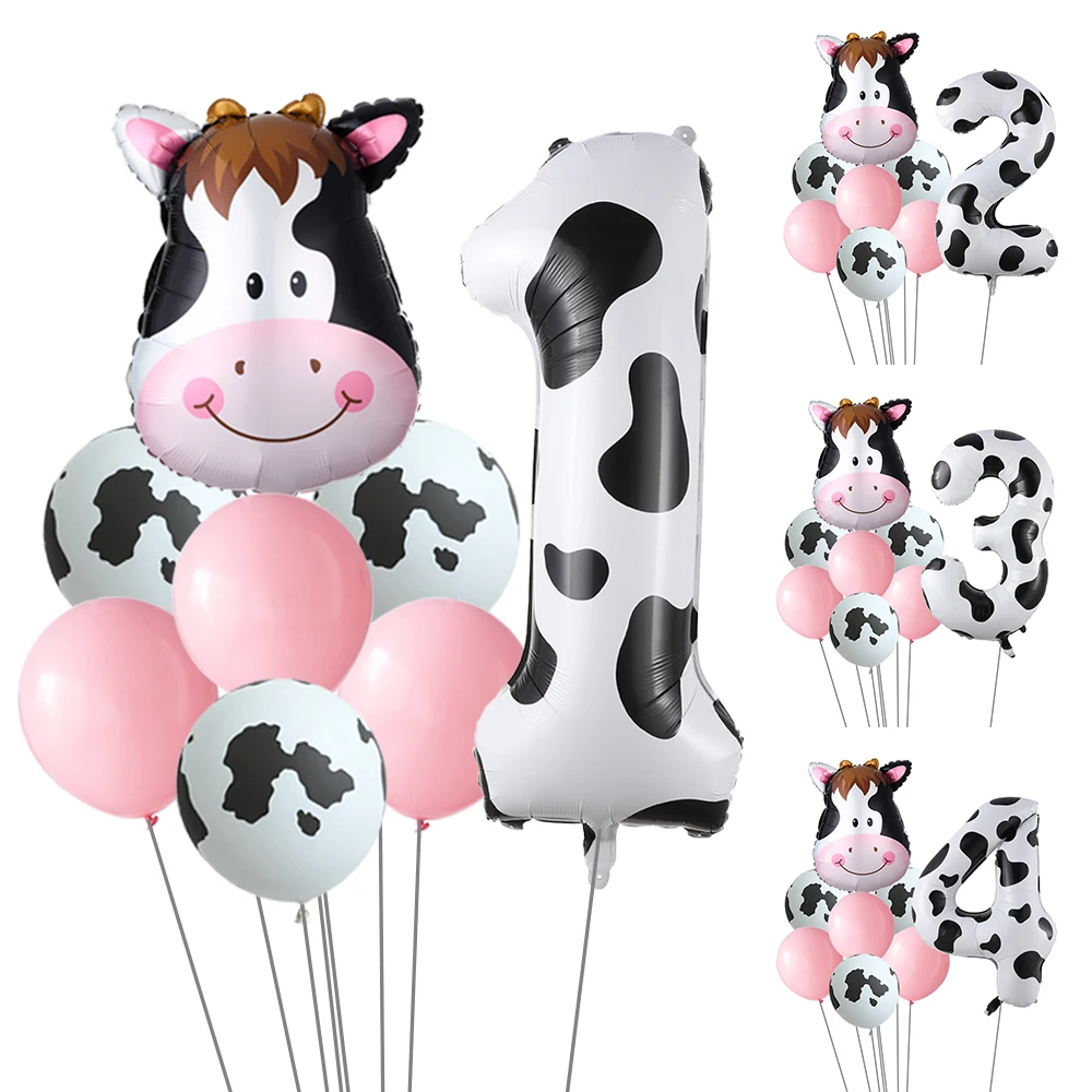 8Pcs Western Cow Print Pink Balloons With 40Inch 1-9 Foil Number Balloons Girls Birthday Party Cowboy Baby Farm Theme Decoration
8Pcs Western Cow Print Pink Balloons With 40Inch 1-9 Foil Number Balloons Girls Birthday Party Cowboy Baby Farm Theme Decoration