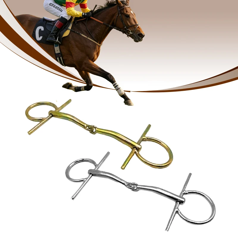 Silver & Gold Zinc Alloy Horse Snaffle Bit, Anti-chew H-Shaped Mouthpiece for Horse Training Tack
Silver & Gold Zinc Alloy Horse Snaffle Bit, Anti-chew H-Shaped Mouthpiece for Horse Training Tack
