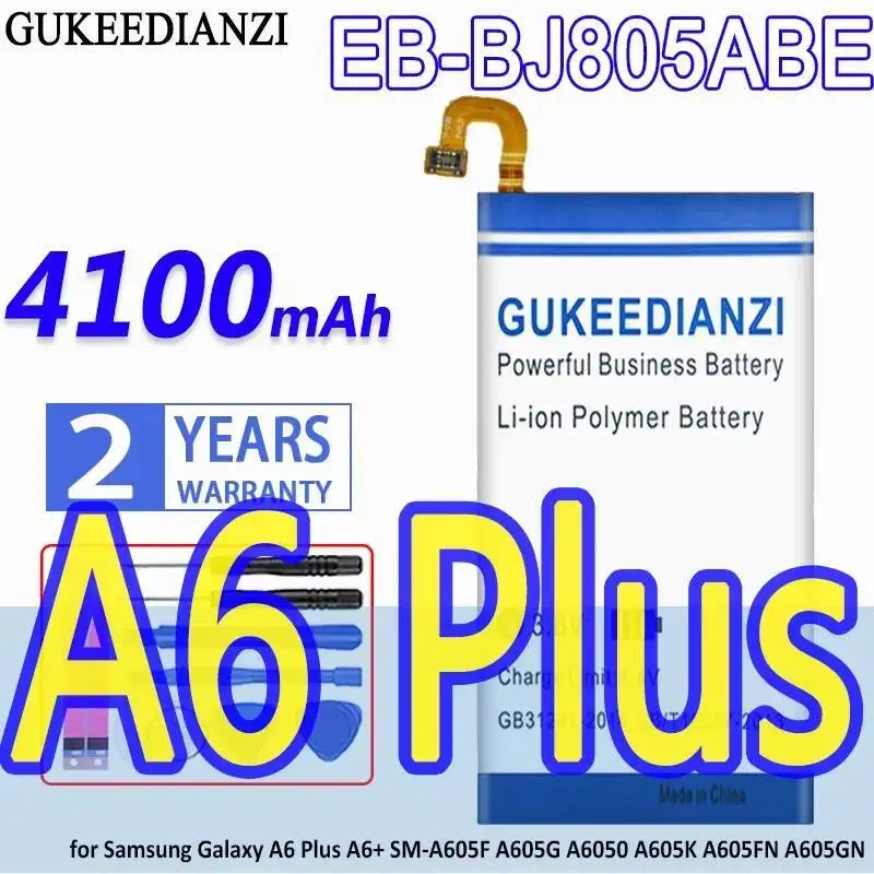 Аккумулятор мобильного телефона EB-BJ805ABE 4100 мАч для Samsung Galaxy A6 Plus A6 + SM-A605F A605G A6050 A605K A605FN A605GN
Аккумулятор мобильного телефона EB-BJ805ABE 4100 мАч для Samsung Galaxy A6 Plus A6 + SM-A605F A605G A6050 A605K A605FN A605GN