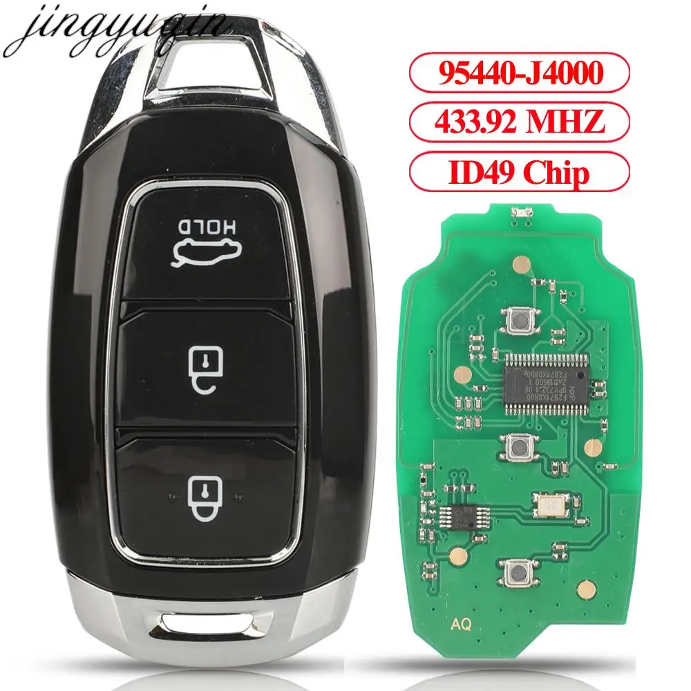 Jingyuqin Smart Remote Car Key Alarm 95440-J4000 433.92MHZ ID49 For Hyundai New ELANTRA 2017 2018 2019 2020 2021
Jingyuqin Smart Remote Car Key Alarm 95440-J4000 433.92MHZ ID49 For Hyundai New ELANTRA 2017 2018 2019 2020 2021