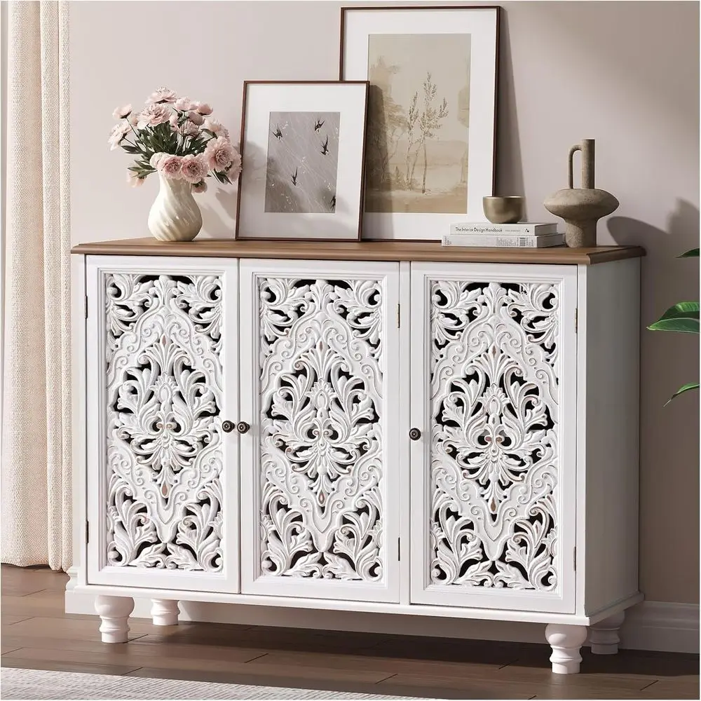 36 Высокий буфет с 3 регулируемыми полками, акцентное хранилище для кухни, гостиной, прихожей, спальни, белый
36 Высокий буфет с 3 регулируемыми полками, акцентное хранилище для кухни, гостиной, прихожей, спальни, белый