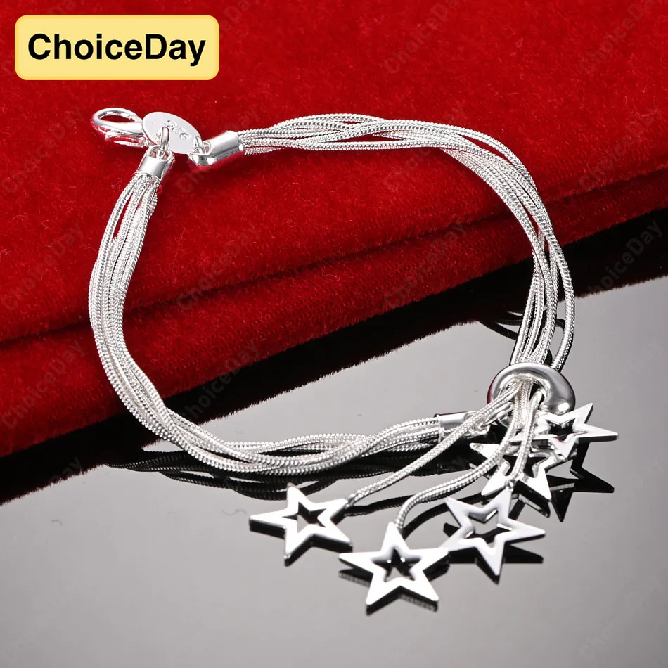 ChoiceDay 925 Sterling Silver 8 Inch 20cm Luxury Hollow Star Bracelet Women Jewelry Charm Party Gift
ChoiceDay 925 Sterling Silver 8 Inch 20cm Luxury Hollow Star Bracelet Women Jewelry Charm Party Gift