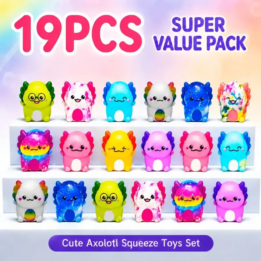 Gift for Her/Him 19pcs Axolotl Squishy Toys Jumbo Squishy Slow Rising Toys Slushy Squishy Axolotl Slow Rising Toys Crunchy Squi
Gift for Her/Him 19pcs Axolotl Squishy Toys Jumbo Squishy Slow Rising Toys Slushy Squishy Axolotl Slow Rising Toys Crunchy Squi