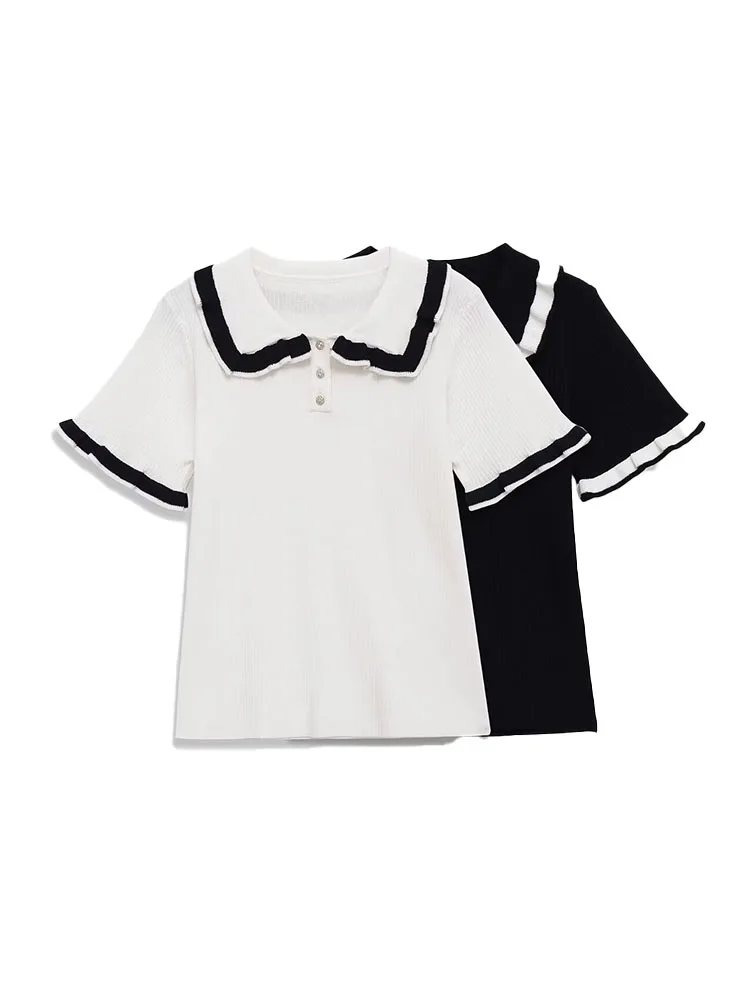 HH Women's 2026 Summer New Fashion POLO Collar Short Sleeve T-Shirt Female Chic Button Decorated High Street Casual 2-Color Tops
HH Women's 2026 Summer New Fashion POLO Collar Short Sleeve T-Shirt Female Chic Button Decorated High Street Casual 2-Color Tops